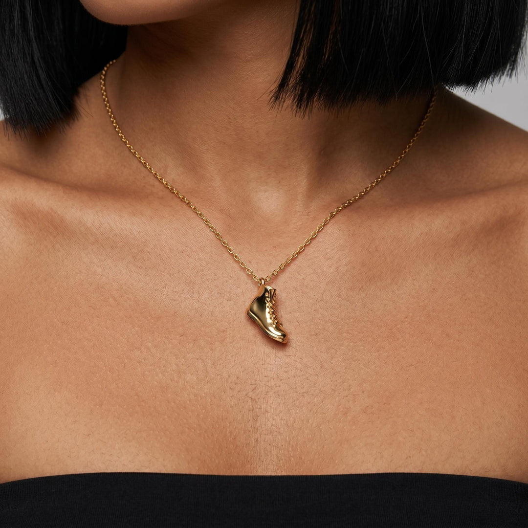 Gold Cowboy Boot Necklace, Western Cowgirl Charm Pendant, Minimalist Country Jewelry, Dainty Rodeo Gift for Women Girls Fashion Lovers