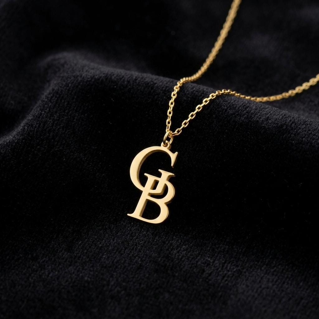 Personalized Initial Necklace, Gold Monogram Pendant Jewelry, Minimalist Letter Charm Necklace Gift for Women Girls Custom Jewelry