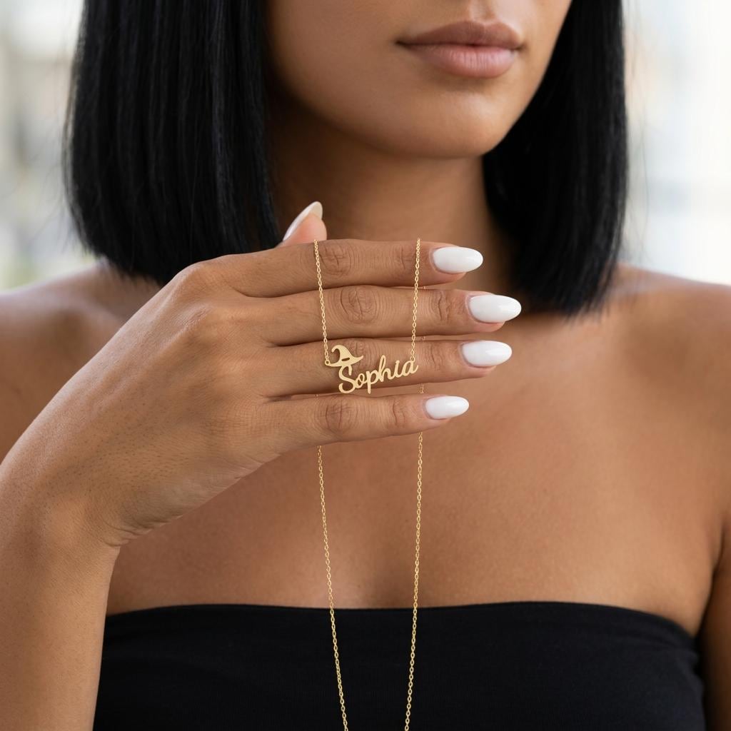 Personalized name necklace, custom script name necklace, gold minimalist jewelry, dainty name gift for her, everyday necklace