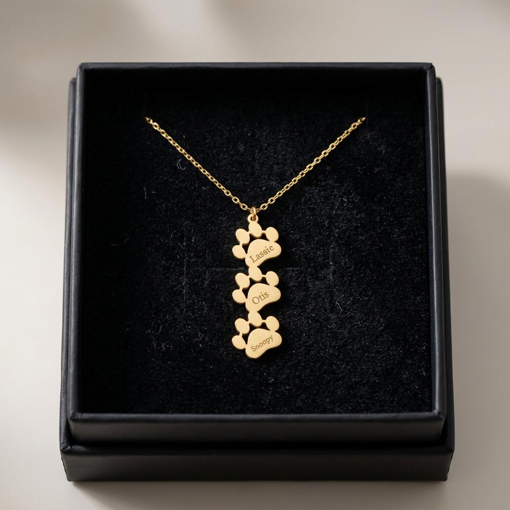 Personalized Dog Bone Necklace, Custom Pet Name Necklace, Dog Mom Jewelry Gift, Pet Memorial Charm Necklace, Gold Pet Lover Jewelry Gift