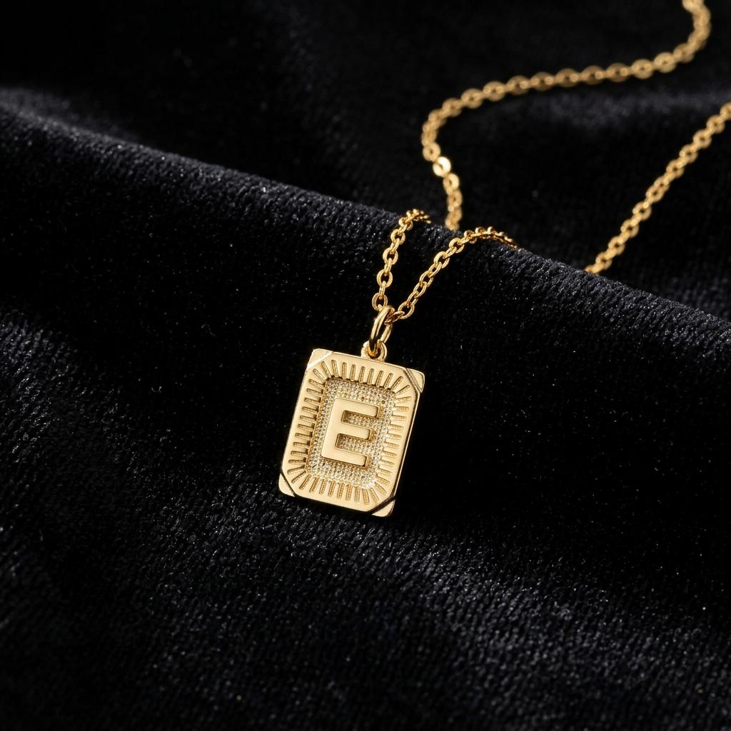 Initial pendant necklace, gold letter necklace, minimalist alphabet jewelry gift for her women, dainty everyday initial necklace