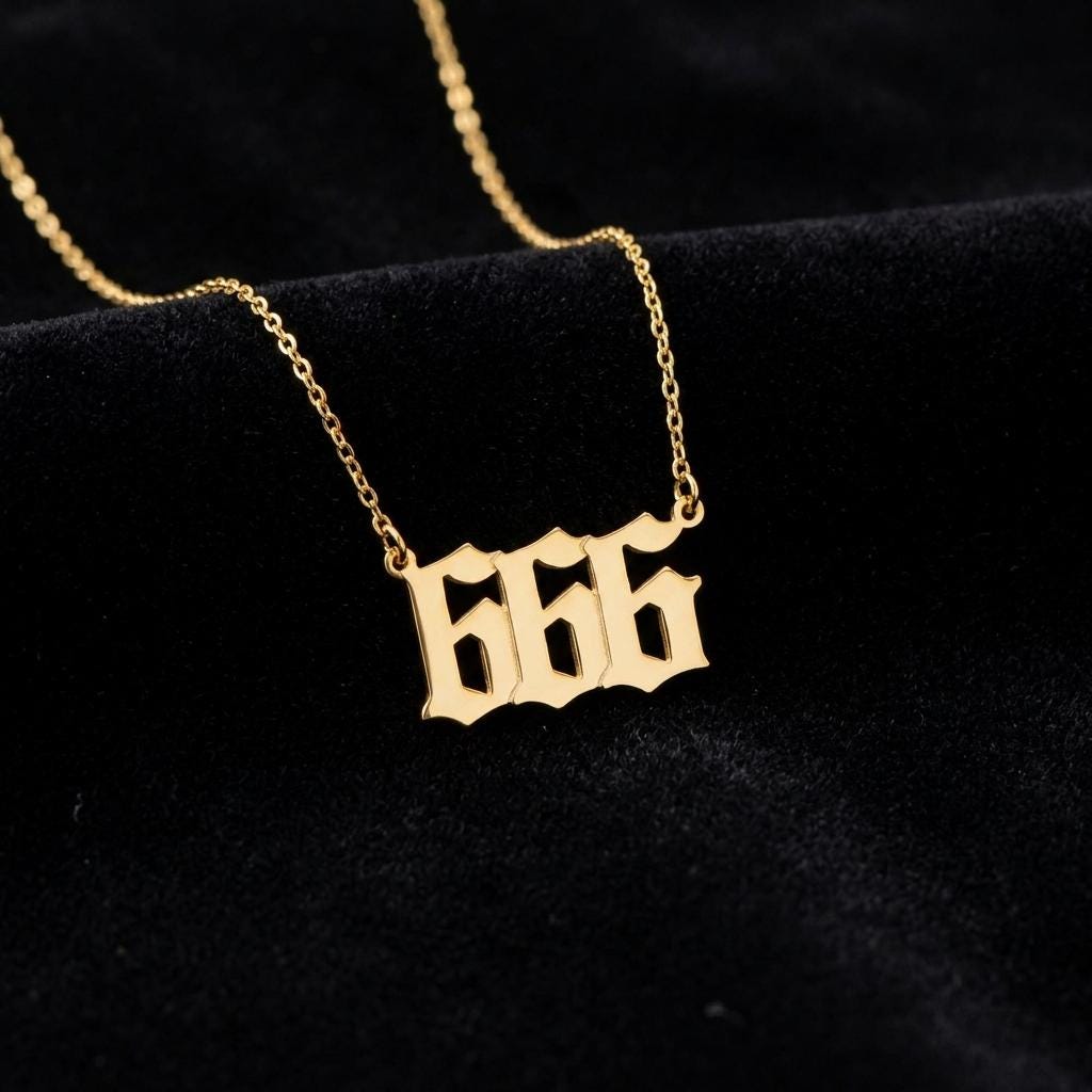 Custom Angel Number Necklace, Personalized Gothic Number Necklace, Spiritual Minimalist Jewelry, Lucky Number Pendant Gift for Her