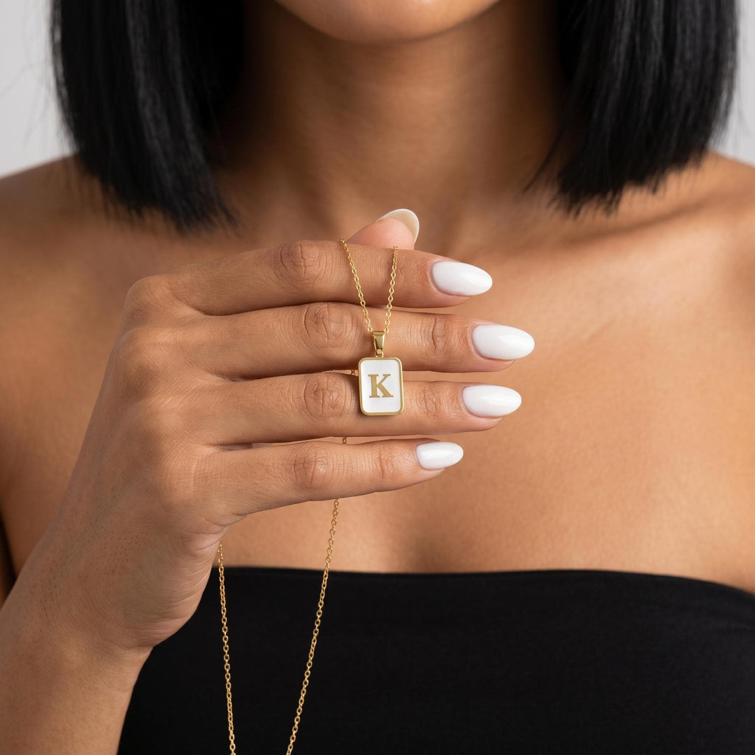 Personalized Initial Necklace, Gold Letter Pendant Necklace, Minimalist Alphabet Jewelry, Dainty Monogram Gift For Women Her Daily Style