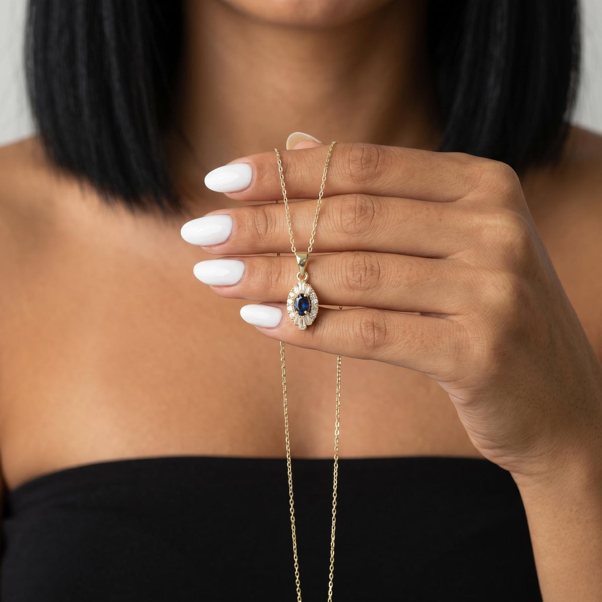 Princess cut birthstone necklace, crystal pendant, dainty minimalist jewelry, personalized gift for her, elegant custom charm necklace