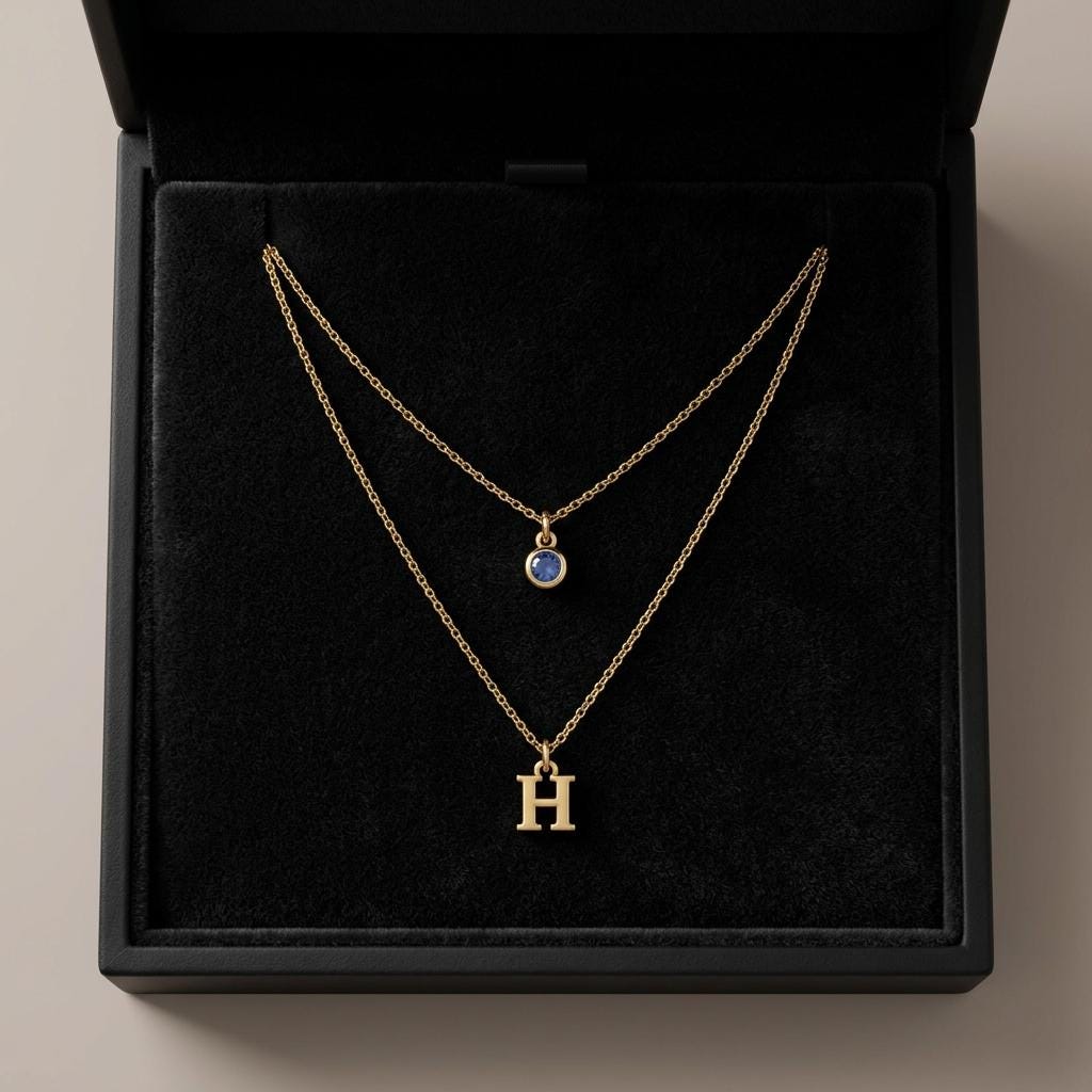 Personalized Initial Birthstone Necklace, Gold Letter Charm Jewelry, Dainty Layering Pendant Necklace, Custom Minimalist Gift For Women