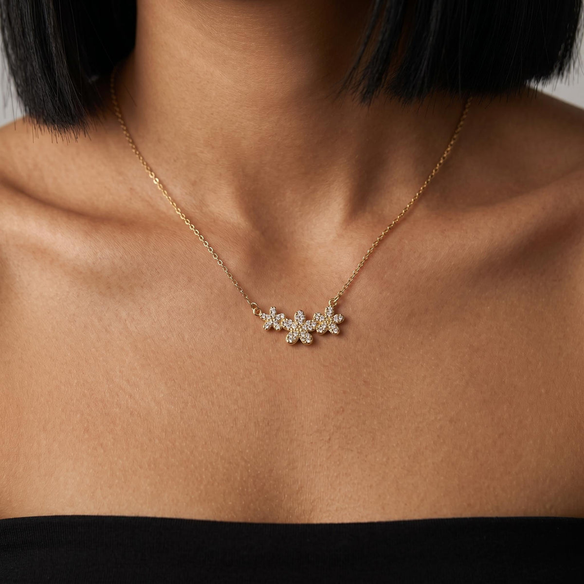 Butterfly cluster necklace, dainty cz butterfly necklace, minimalist silver butterfly jewelry gift for women elegant pendant necklace