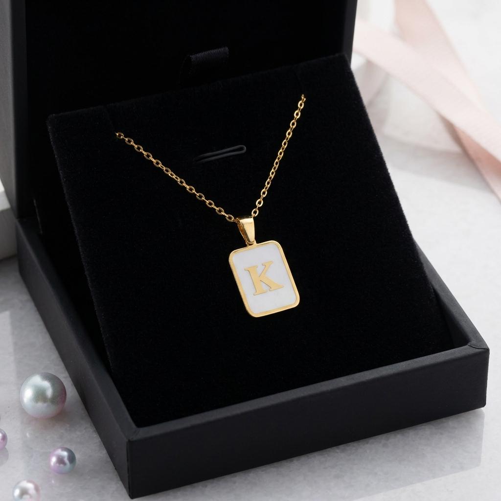 Personalized Initial Necklace, Gold Letter Pendant Necklace, Minimalist Alphabet Jewelry, Dainty Monogram Gift For Women Her Daily Style