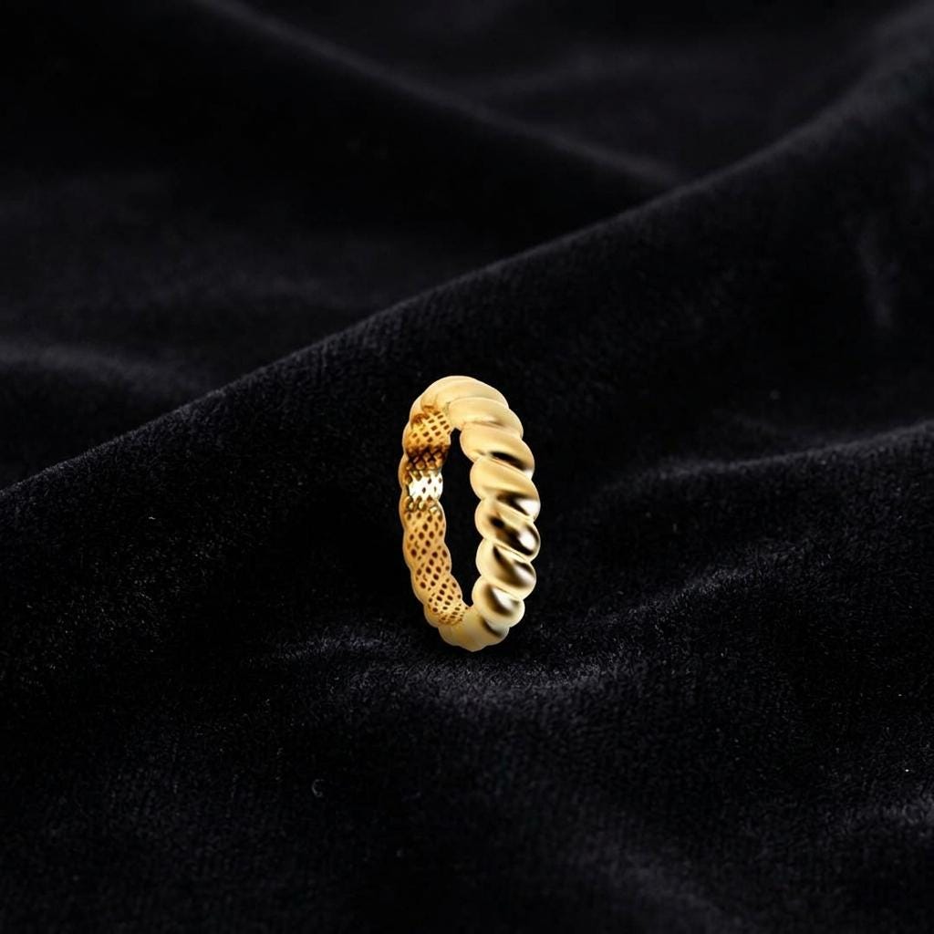 Twisted rope ring, gold silver rose gold ring, rope band ring, minimalist stacking ring, textured band jewelry, trendy gift for her